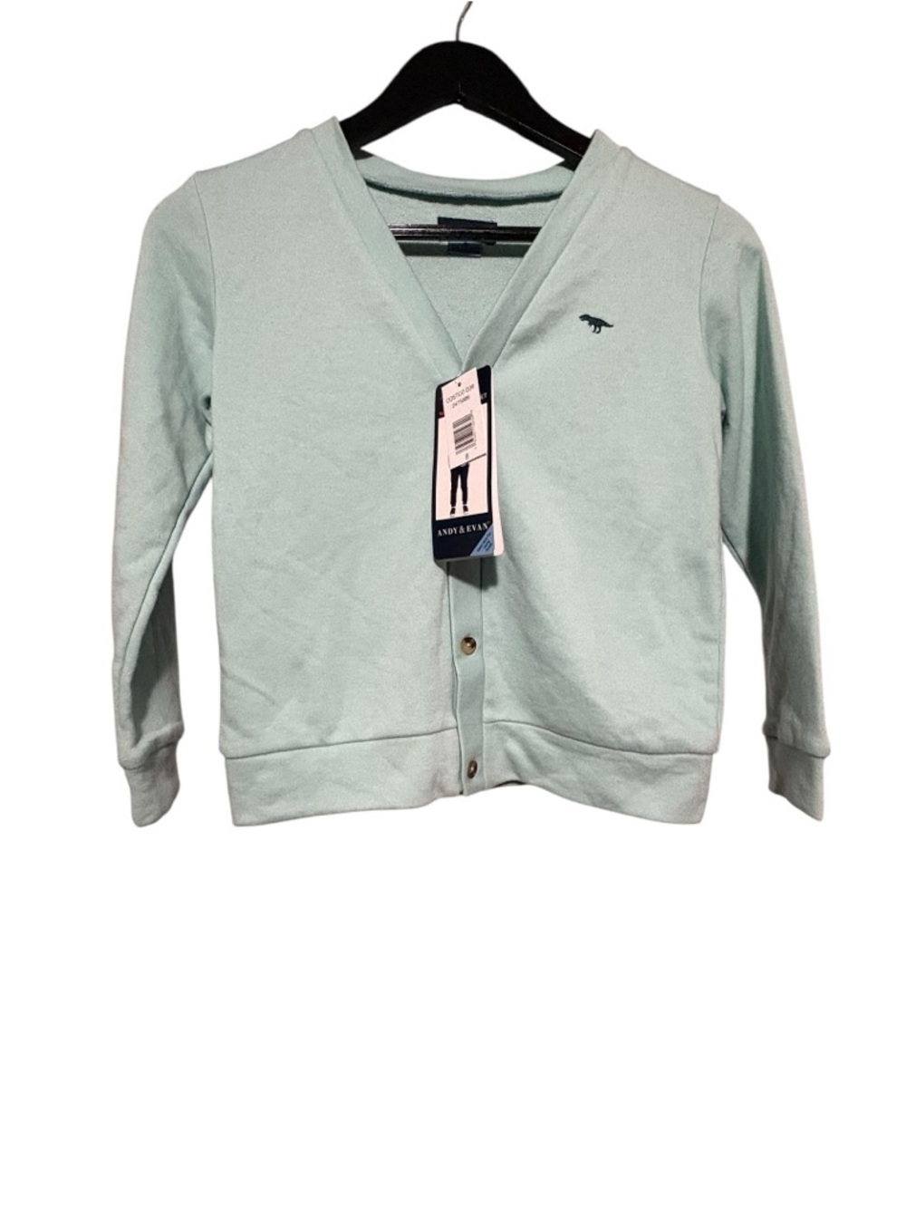 ANDY & EVAN Kids Mint V-Neck Cardigan. Size 8